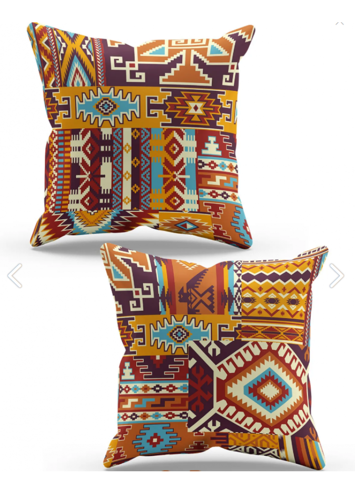 Serenon Etnik Kilim Desenli Kırlent Kılıfı