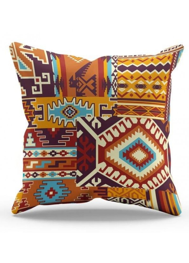 Serenon Etnik Kilim Desenli Kırlent Kılıfı