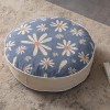 Serenon Retro Daisy Yuvarlak Yer Minderi – Lacivert Zemin & Vintage Papatya Deseni Serenon Retro Daisy Yuvarlak Yer Minderi – Lacivert Zemin & Vintage Papatya Deseni