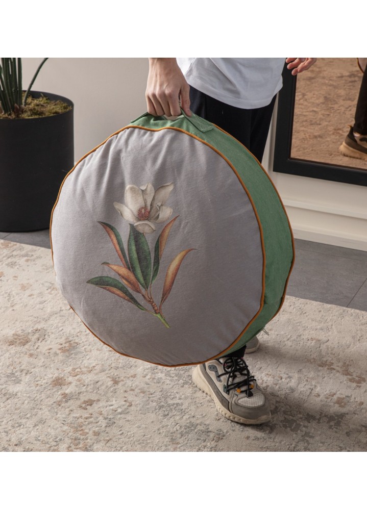 Serenon Botanica Desenli Yuvarlak Yer Minderi
