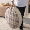 Serenon London Check Yuvarlak Yer Minderi – Ekose Desen & Yeşil Biye Detaylı Serenon London Check Yuvarlak Yer Minderi – Ekose Desen & Yeşil Biye Detaylı